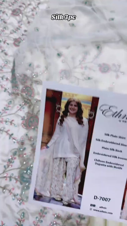 Ethnic Silk luxury 3pc Article Kubra khan D-7007