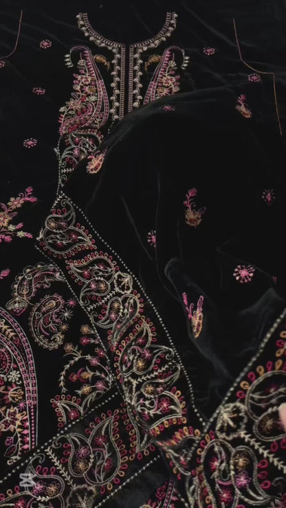 Asim Jofa Embroidered Velvet