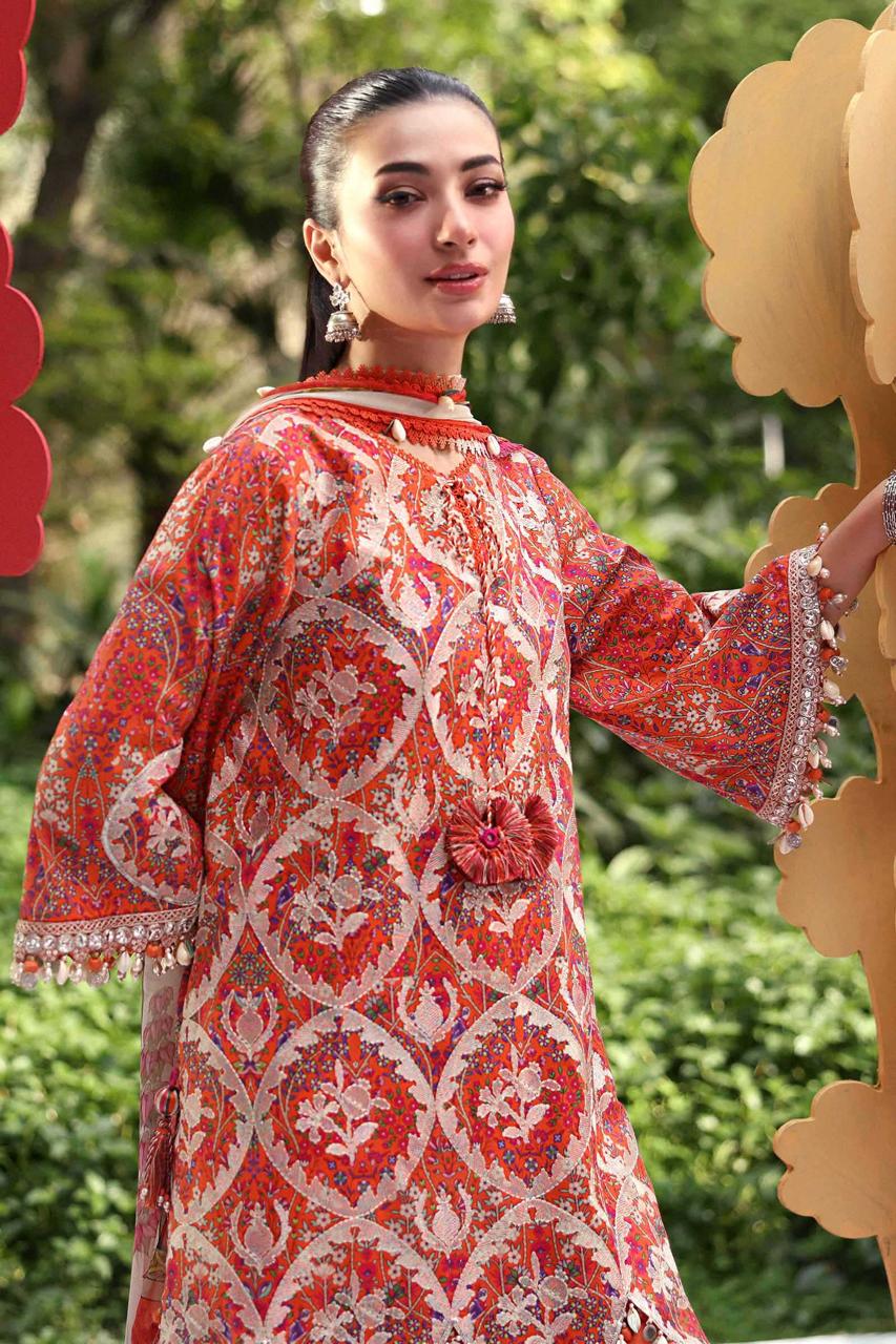 Ethnic 3pc ARTICLE EMBROIDERED LAWN DRESS