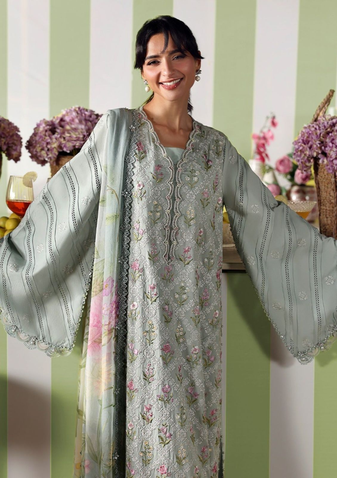 Maria.b Lawn 3pc Embroidered Dress