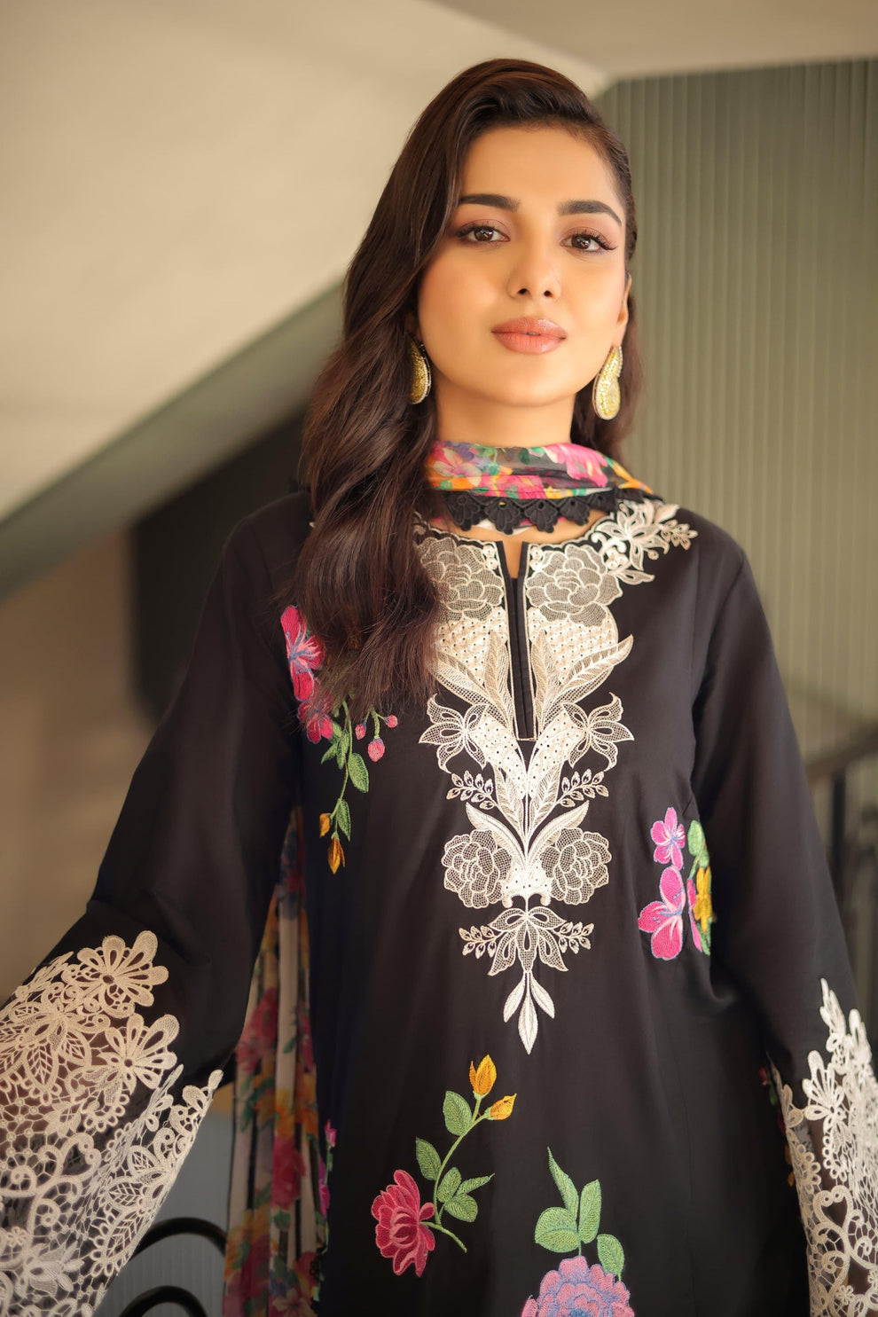Aneelas Printed Lawn 3 Pc