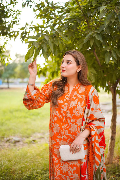 Aneelas Printed Lawn 3 Pc