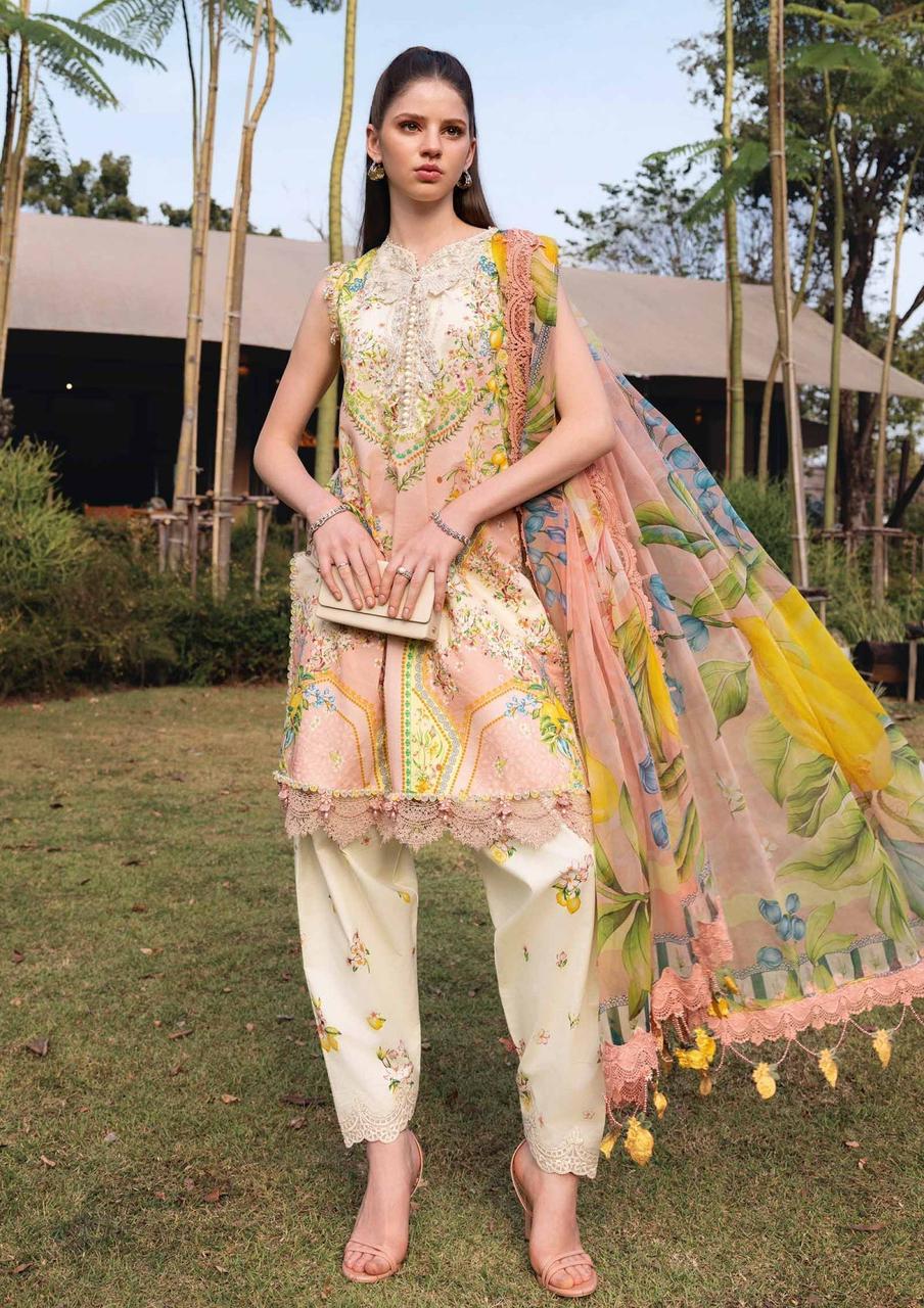 Lawn Fabric 3pc Embroidered