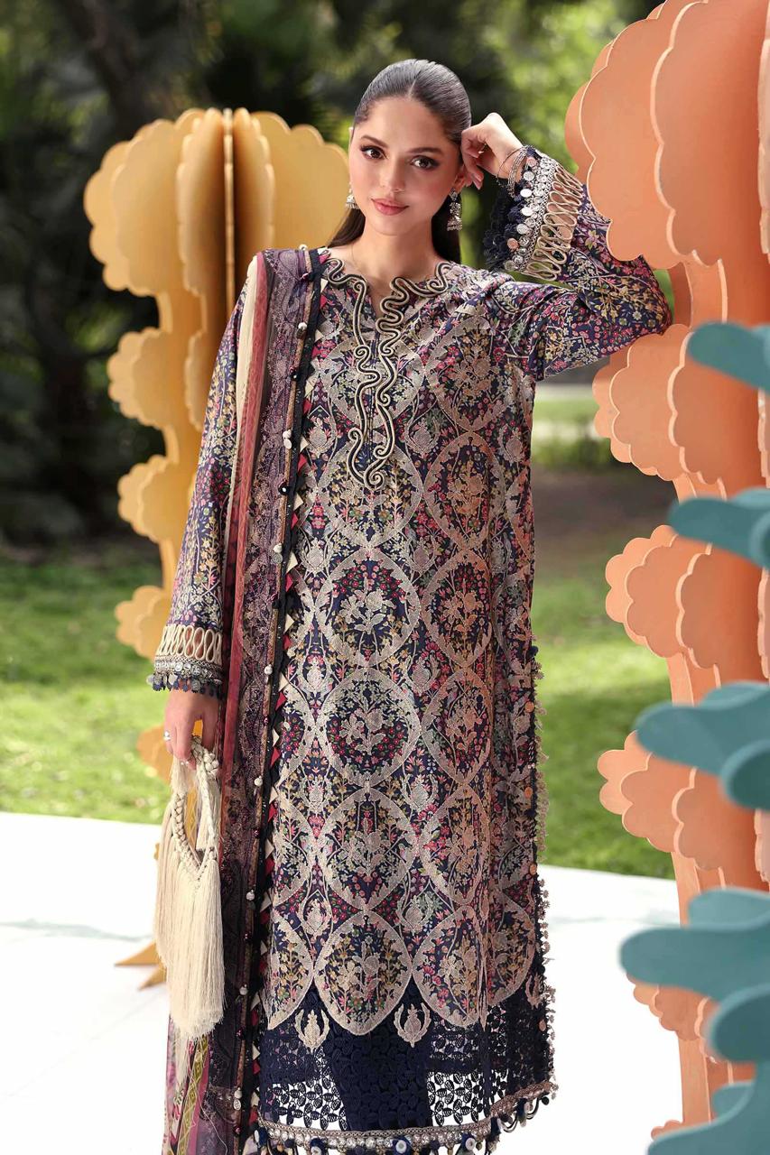 Maria.b 3PC EMBROIDERED LAWN DRESS