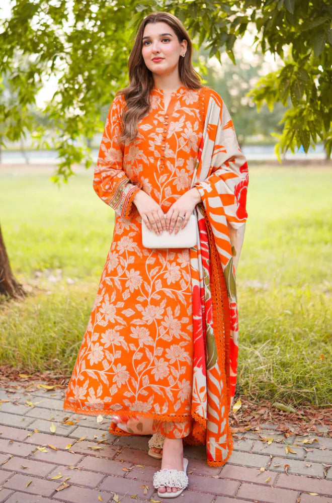 Aneelas Printed Lawn 3 Pc