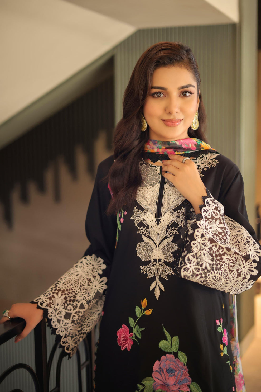 Aneelas Printed Lawn 3 Pc